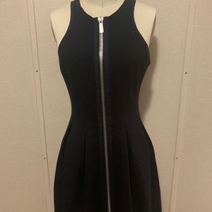 Maje Black Zip Up Mini Dress (size 1)